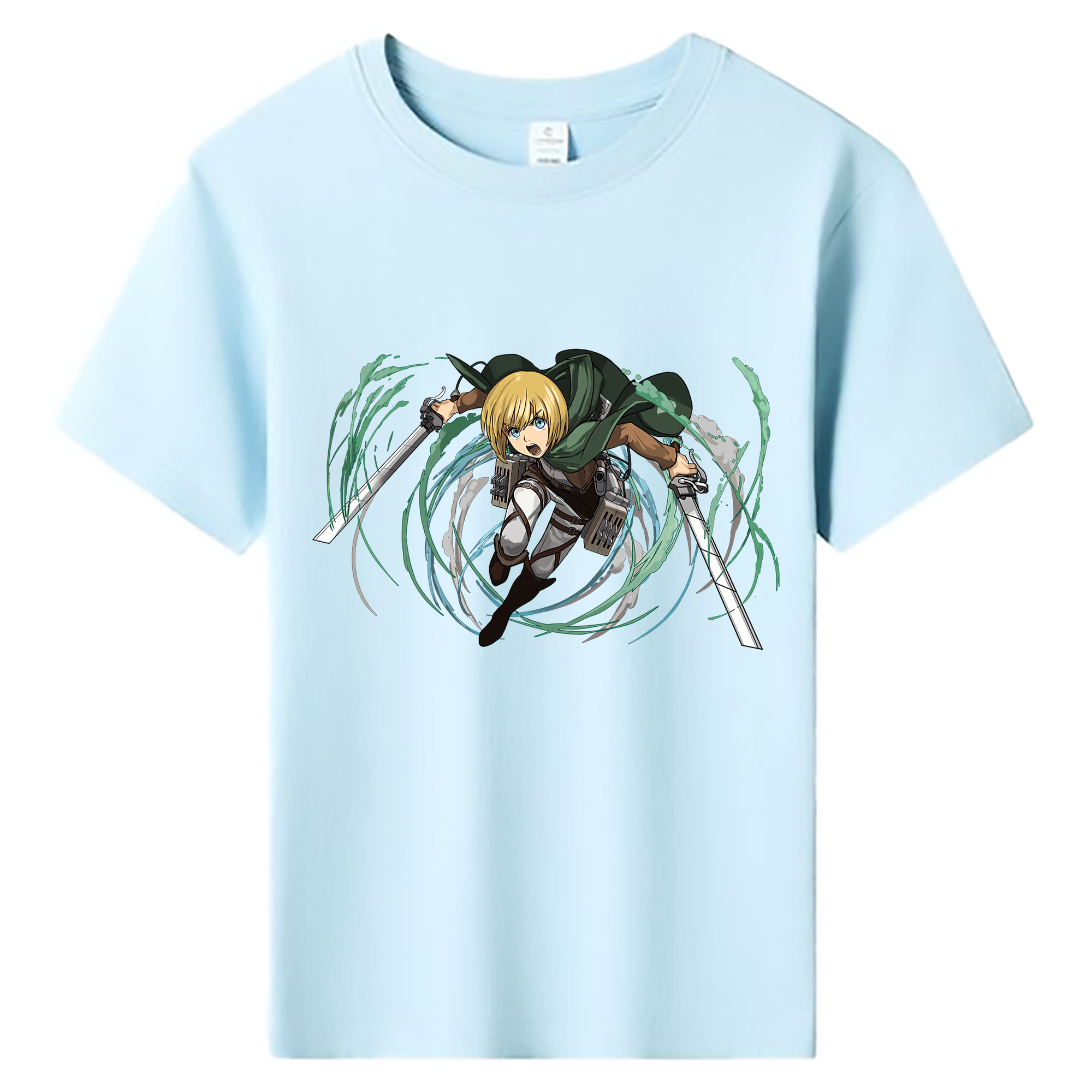 （画像用） 進撃の巨人 アルミン·アルレルト Attack on Titan Armin Arlert 綿100％キッズTシャツ（フロントプリント）